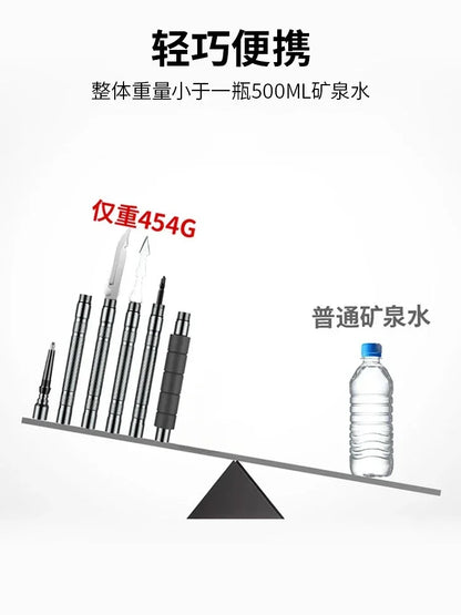 Folding Multifunctional Hiking Poles Outdoor Hiking Camping Ultralight Tactical Set Telescopic Hiking Poles