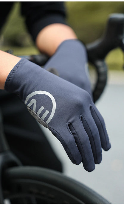 INBIKE 2024 Cycling Gloves Gel Padded for Men Autumn Winter Fleece Road Bike Gloves MTB Full Finger Touchscreen Bike Accessories