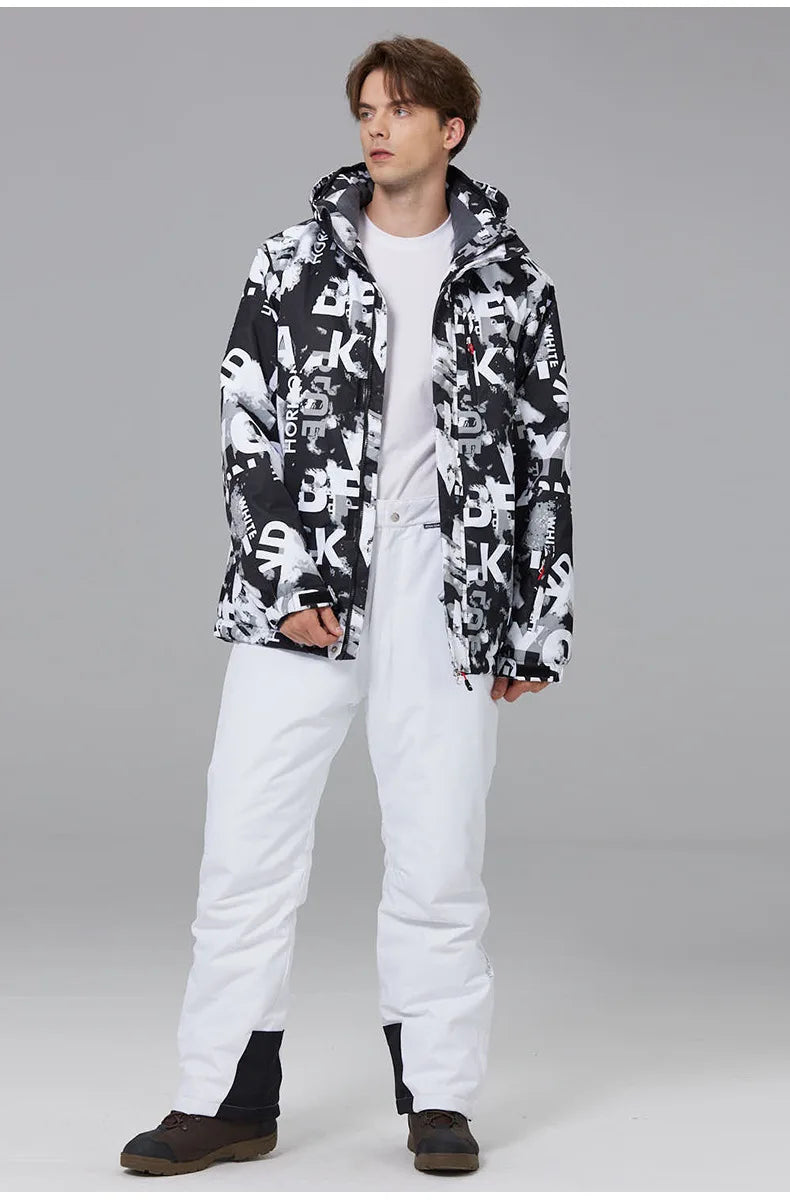 New Male Ski Jacket For Winter Men's Breathable Waterproof Windproof Warm Snowboarding Jacket Outdoor Sports Skiing Tops For Men