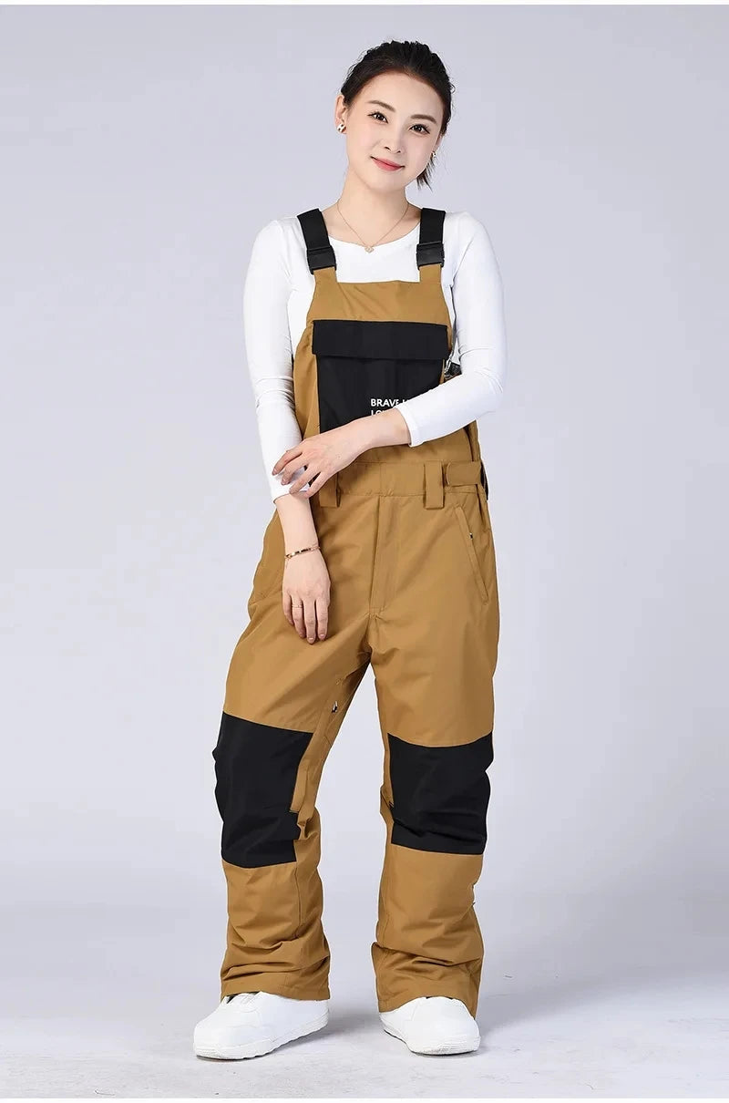 New Men and Women Winter Outdoor Ski Pants Windproof Waterproof Warm Breathable Snowboarding Pants Snow Sports Bibs Pants