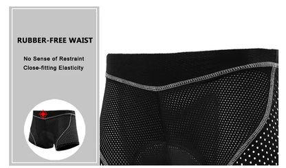 X-TIGER Men's Cycling Underwear with 5D Gel Cushioned MTB Boxer Cycling Shorts Road Cycling Underwear Cycling Equipment
