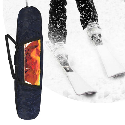 Ski Bag Snowboard Bag Wheeled Carrier Bag Carry Case Snowboard Backpack Ski Equipment Bag for Winter Sports Outdoor Skiing