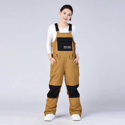 New Men and Women Winter Outdoor Ski Pants Windproof Waterproof Warm Breathable Snowboarding Pants Snow Sports Bibs Pants