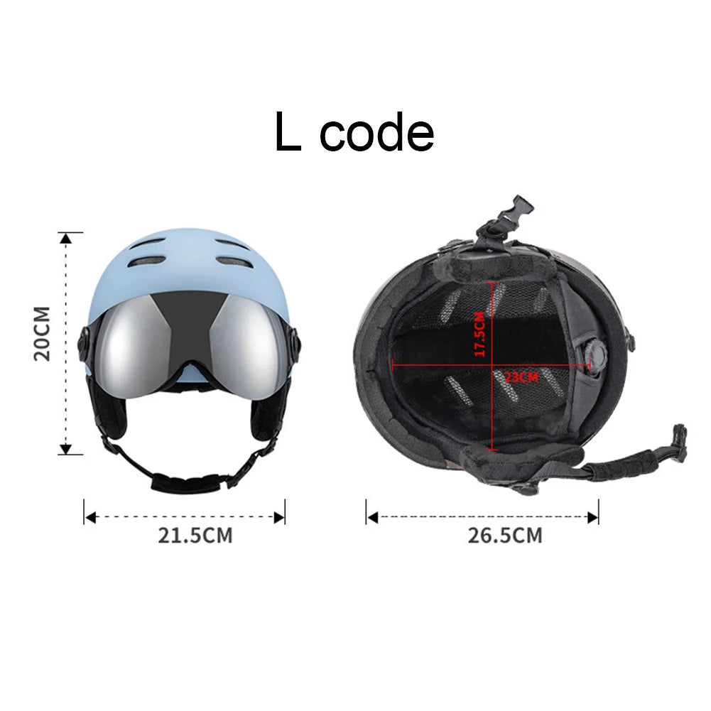 Skiing Helmet Snowboard Helmet With Detachable Glasses Winter Outdoor Sports Ski Helmet Safety Skateboard Skiing Snowboard Snow