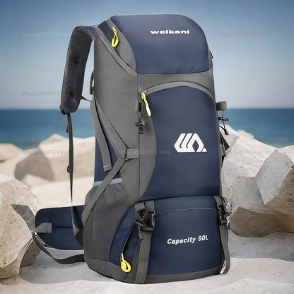50 liter backpacking with waterproof outdoor gears large hiking backpack camping camping rock climbing hiking bag luggage hiking