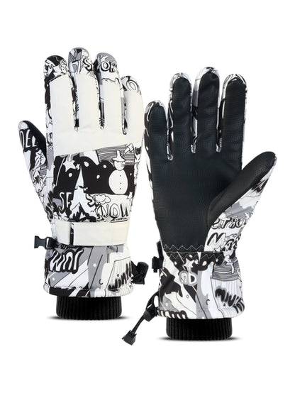 Winter Warm Ski Gloves Outdoor Cycling Gloves Thicken Thermal Waterproof Touch Screen Windproof Warm Sports Gloves Snowboarding