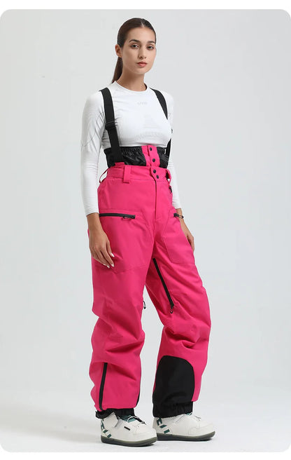 New Unisex Ski Pants Women Windproof Waterproof Snow Strides Warm Breathable Thickened Winter Outdoor Snowboarding Trousers
