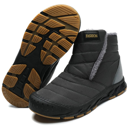 New Men Winter Snow Boots Outdoor Women Velvet Warm Walking Shoes Waterproof Ski Shoes High-Top Cotton Boots Thick Cotton Shoes