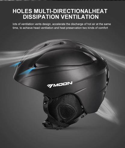 MOON PC+EPS Adult Ski Helmet for Adult and Youth Skating Skateboard Helmet Snow Sports Snowboard Helmets With 2 Gifts