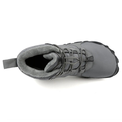 Men's Ski Shoes Snow Boots High Top Outdoor Hiking Cotton Shoes Waterproof Warm Non-slip Wear-resistant Work Boots Size 36-47
