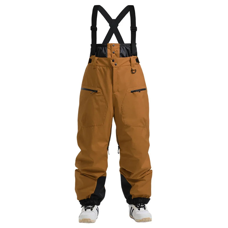 Loose Windproof Skiing Pants Thickening Warm Ski Overalls Men Winter New Snow Clothes Waterproof Pant Outdoor Snowboard Trousers