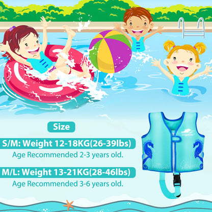 Neoprene Children's Life Jacket Wakeboard Jet Surf Surfing Buoyancy Aid Safe Buckle Jackets for Surfing Swimming Sailing Rafting