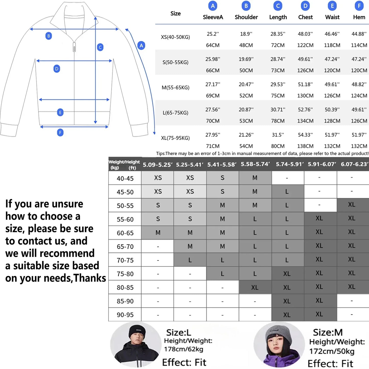 Outdoor Winter Skiing Jacket 2025 Man Snowfield Sport Tops Couple Ski Cold Coat Pro Warm Waterproof Woman Snow Tracksuit Clothes