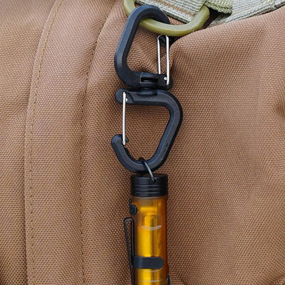 Double Clip Carabiner Outdoor Hook Clip Multi-Use Outdoor S Chain Hooks Portable Backpack Locking Hooks With 360 Degree Swivel
