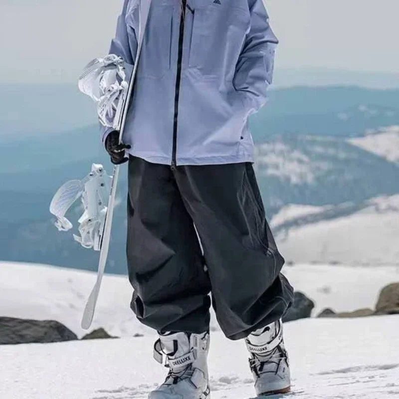 Snowboarding Single Board Waterproof Loose Fit Wear Resistant Professional Double Board Ski Pants Snowboard Pants For Men Women