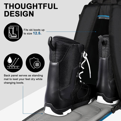 Ski Backpack Large Capacity Storage Bag Waterproof Outdoor Sports Supplies for Goggles Jacket Skis Snowboard Accessories Gloves