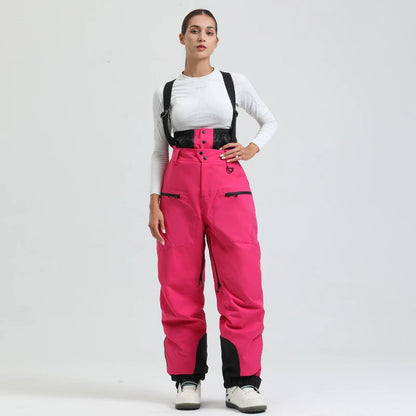 New Unisex Ski Pants Women Windproof Waterproof Snow Strides Warm Breathable Thickened Winter Outdoor Snowboarding Trousers