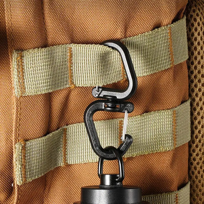Double Clip Carabiner Outdoor Hook Clip Multi-Use Outdoor S Chain Hooks Portable Backpack Locking Hooks With 360 Degree Swivel