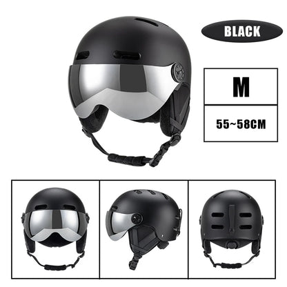 Skiing Helmet Snowboard Helmet With Detachable Glasses Winter Outdoor Sports Ski Helmet Safety Skateboard Skiing Snowboard Snow