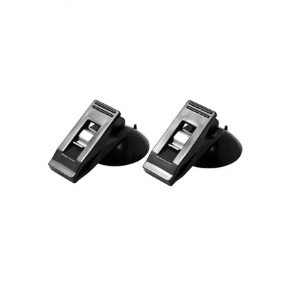 1-2 Pair Car Interior Window Clip Mount Black Suction Cap Clip Plastic Sucker Removable Holder For Sunshade Curtain Towel Ticket