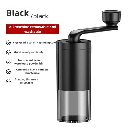 2025 New Hand Cranked Coffee Grinder Portable Adjustable Grinder Home Outdoors Travel Hand Crank Coffee Utensil