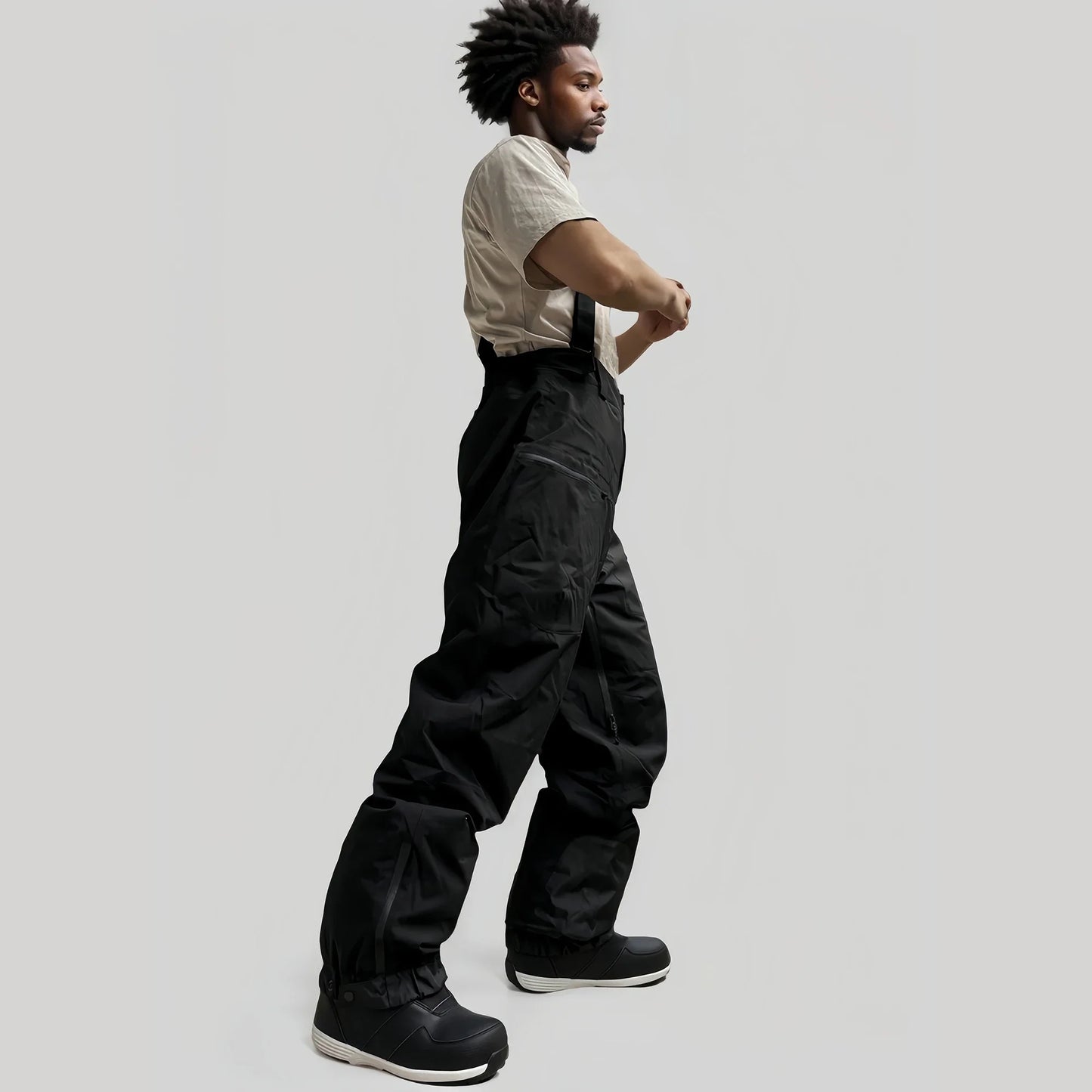 New Men Skiing Pants Winter Thickening Warm Ski Overalls Windproof Snowboard Trousers Outdoor Loose Snow Clothes Waterproof Pant