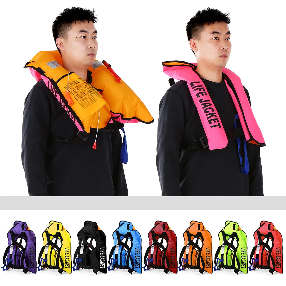 Manual Inflatable Life Jacket Adult Life Vest Water Sports Swimming Fishing Survival Jacket
