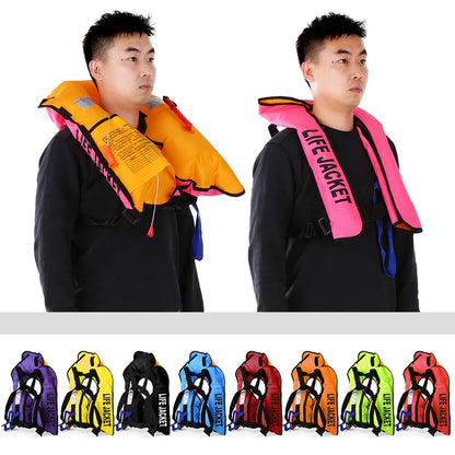 Manual Inflatable Life Jacket Adult Life Vest Water Sports Swimming Fishing Survival Jacket