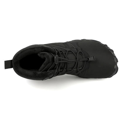 Men's Ski Shoes Snow Boots High Top Outdoor Hiking Cotton Shoes Waterproof Warm Non-slip Wear-resistant Work Boots Size 36-47