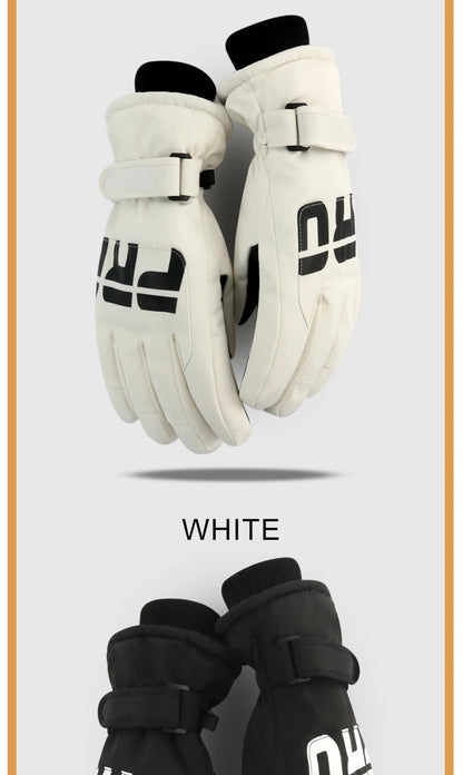 Waterproof ski gloves for women, warm and windproof for men, with added insulation and thickness. Suitable for cycling, outdoor