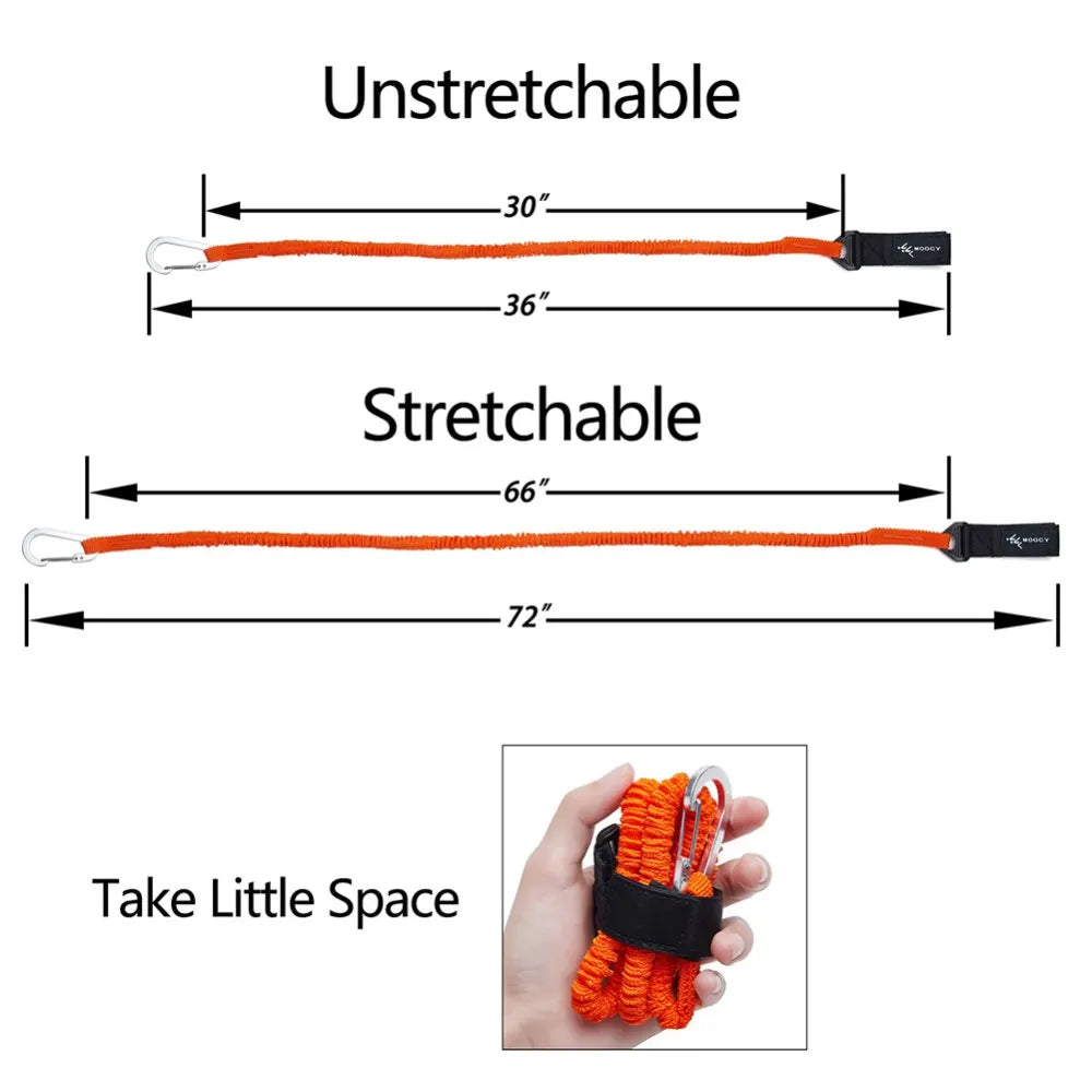 Kayak Paddle Leash Wear-resistant Kayak Canoe Stretchable Kayak Paddle Camping Tent Leash Adjustable Paddle Holder Tool Lanyard