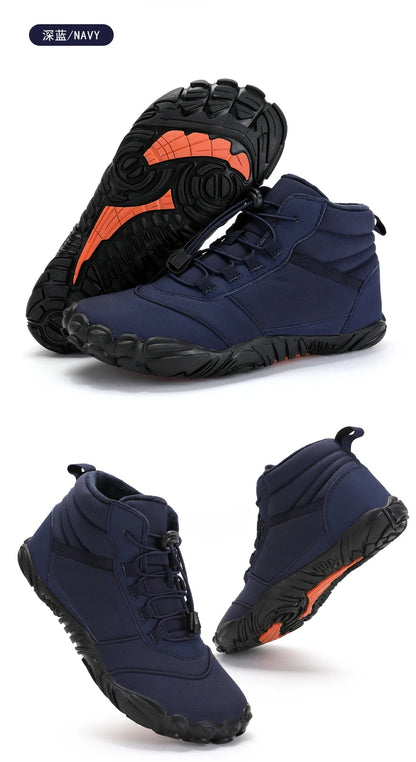 Hiking shoes Pro Non-Slip Waterproof Winter, Winter Barefoot Shoes,  Mens Womens Winter Barefoot
