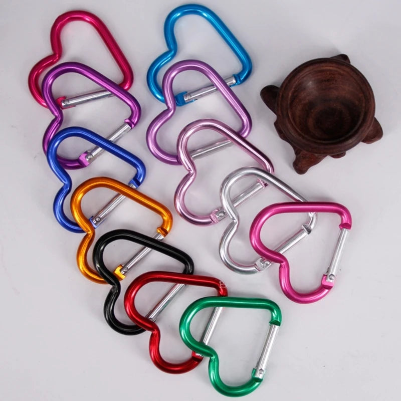 Aluminum Alloy Outdoor Star Shaped Spring Locking Carabiner Clip Keychains for Backpack Camping Hiking Traveling