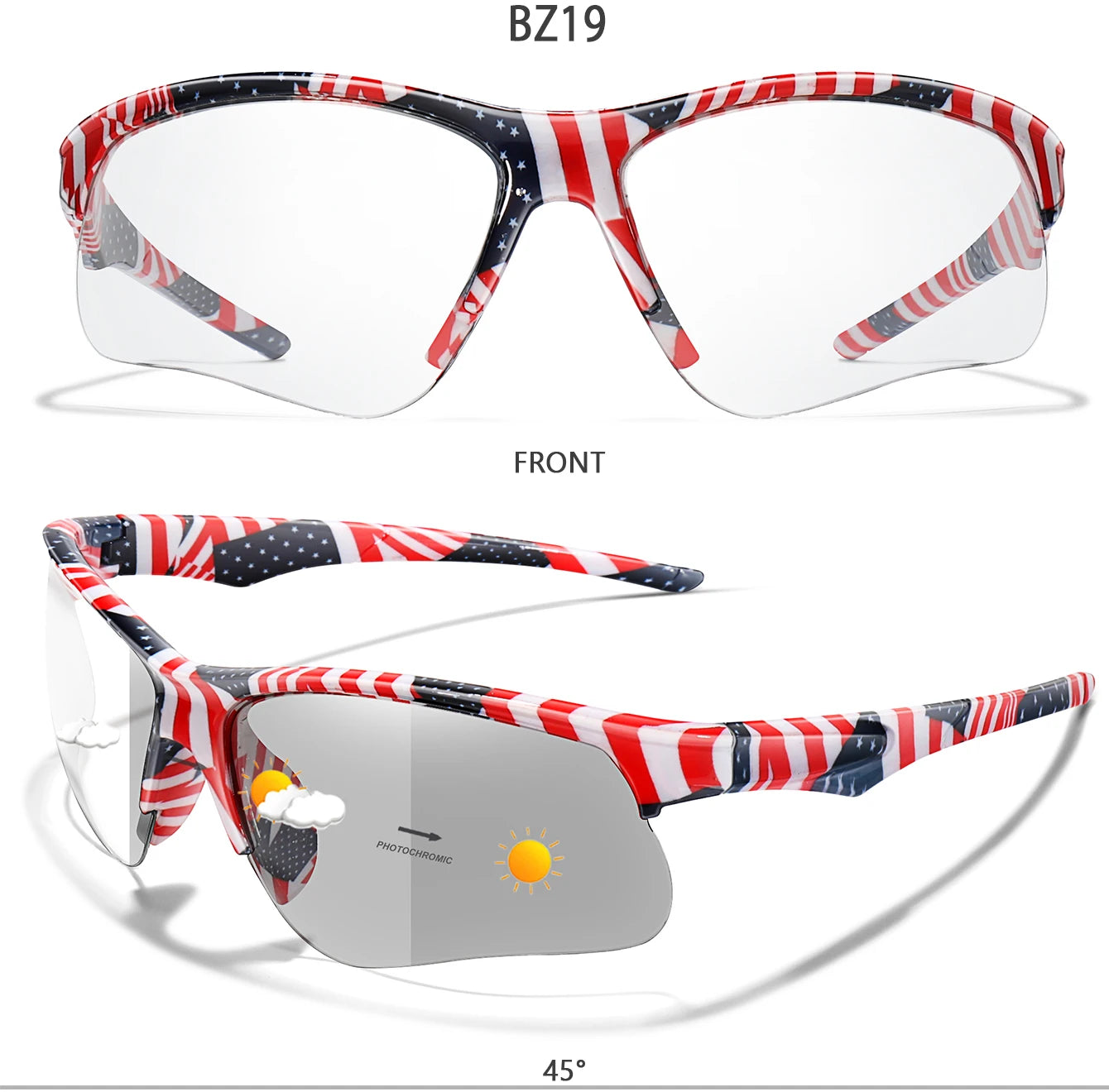 LOISRUBY Style Photochromic Sunglasses Men Women Outdoor Mtb Bicycle Cycling Runnging Eyewear Sports Bike Windproof Goggles