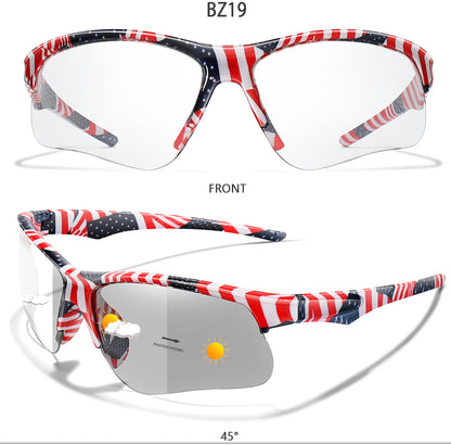 LOISRUBY Style Photochromic Sunglasses Men Women Outdoor Mtb Bicycle Cycling Runnging Eyewear Sports Bike Windproof Goggles