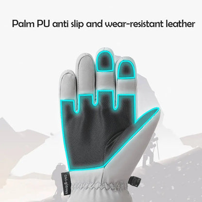 Winter Snowboard Ski Gloves Non-slip Touch Screen Waterproof Motorcycle Cycling Plush Warm Riding Gloves High-quality