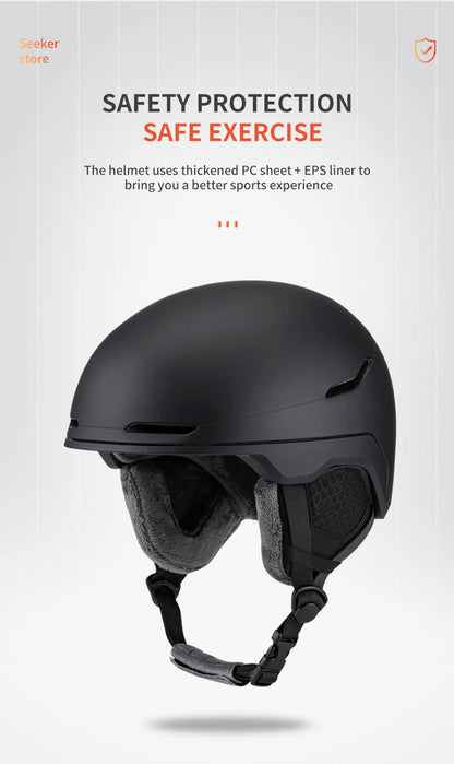 Seeker Winter Ski Helmet One-piece Adult Children Universal Snow Helmet Skating Ski Snowboard Outdoor Sports Safety Helmets