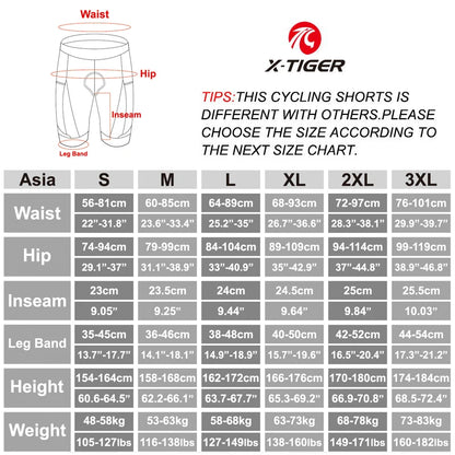 X-TIGER Cycling Shorts Women's Bicycle Shorts Competitive Sponge Padded 7h MTB Bike Shorts With Side Pockets Summer Bib Tights