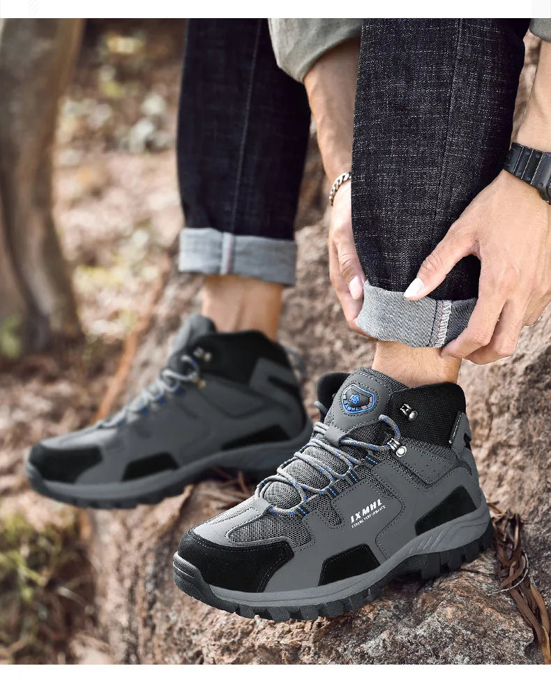 Couple Hiking Shoes Men Mountain Climbing Trekking Boots Women  Non-slip Outdoor Work Ankle Boot