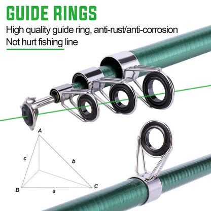 Sougayilang 1.8M Spinning Fishing Rod M Power Children Fishing Rod Telescopic Rock Fishing Rod Carp Feeder Rod Surf Beginner Rod