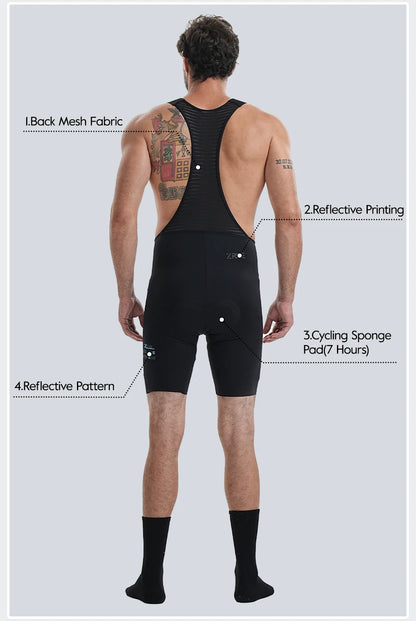 Men's Cycling Bib Shorts Seamless Outdoor Wear Bike Ride 7 Hours Padded Pro Team Riding Bib Tights Breathable MTB Cycling Shorts