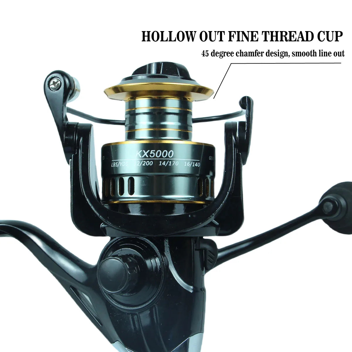 Professional Spinning Reel Ultra Light 1000~7000 5.2:1 Gear Ratio CNC Metal Spool Spinning Fishing Reel For Freshwater Saltwater