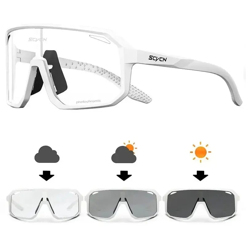 UV400 Photochromic Cycling Glasses - Color-Changing Sunglasses for Men Women Mountain Biking