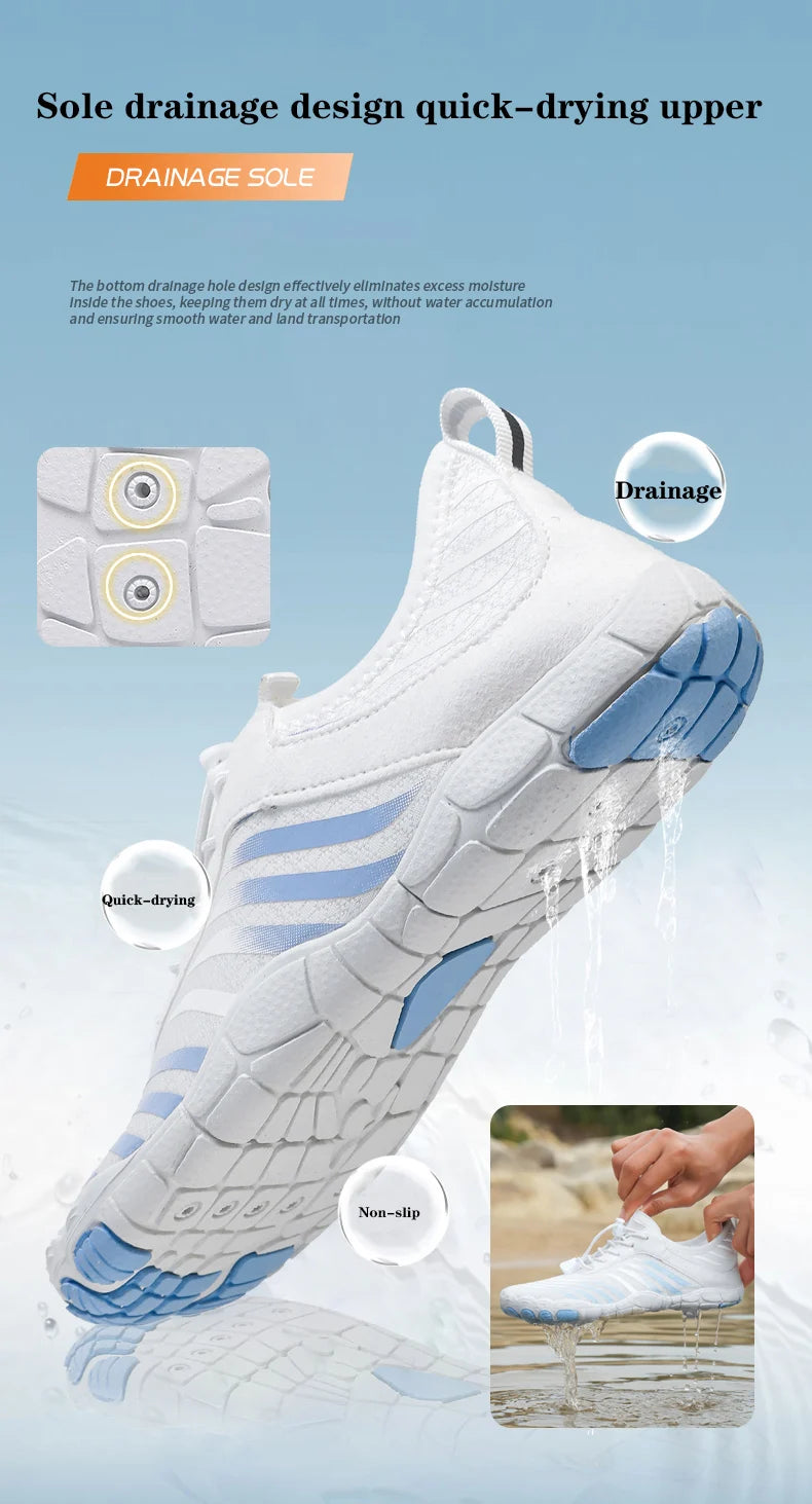 New Unisex Swimming Shoes Men Kayak Water Sports Shoes Quick-Drying Breathable Non-Slip Yoga Ladies Upstream Wading Beach Shoes