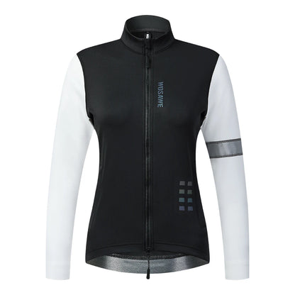 WOSAWE Women's Winter Thermal Fleece Cycling Jersey Long Sleeve Bike Jacket for Riding & Gym Ropa Ciclismo Clothings