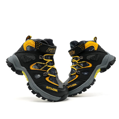 Kids Hiking Boots Boys Girls Outdoor Walking Climbing Sneaker Comfortable Snow Shoes Hiker Boot Antiskid Steel Buckle Sole