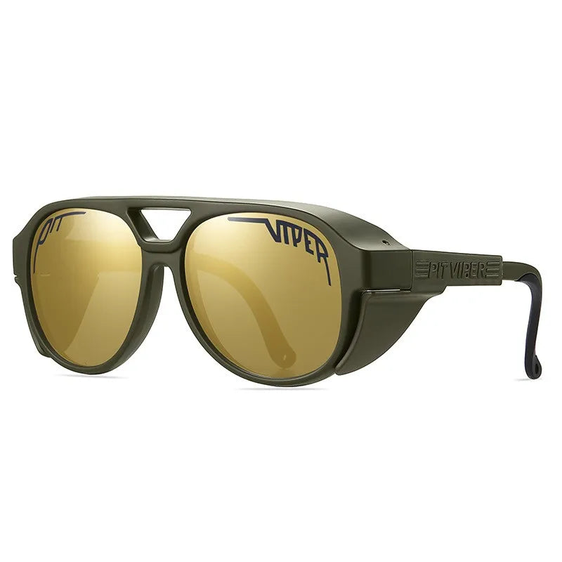 Pit Viper Steampunk Cycling Sunglasses Adult UV400 Men Women Designer Steam Punk Eyewear Vintage Sun Glasses Retro Goggles