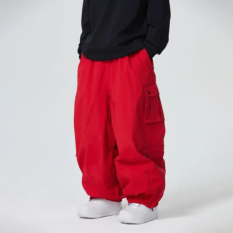 Outdoor Sport Snow Pants 2025 New Women Waterproof Ski Overalls Man Loose Skiing Pants Winter Pro Warm Windproof Couple Trousers
