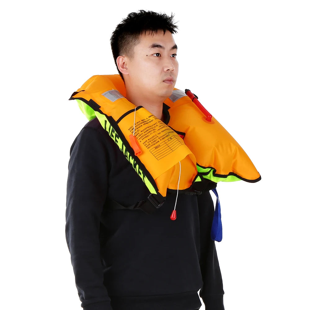 Manual Inflatable Life Jacket Adult Life Vest Water Sports Swimming Fishing Survival Jacket