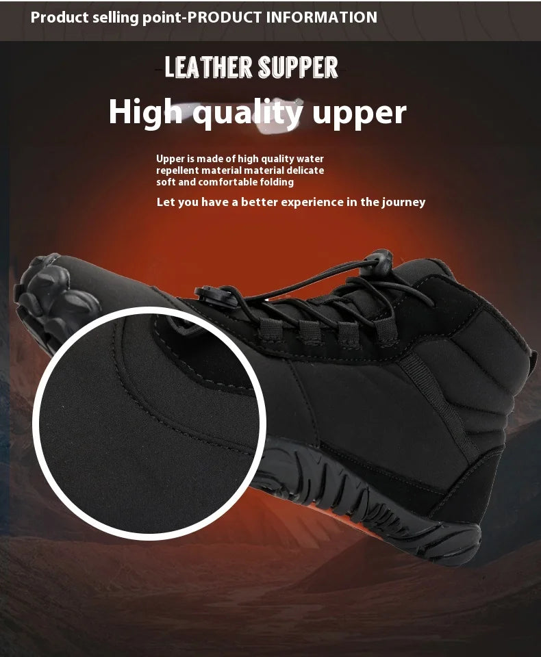 Hiking shoes Pro Non-Slip Waterproof Winter, Winter Barefoot Shoes,  Mens Womens Winter Barefoot